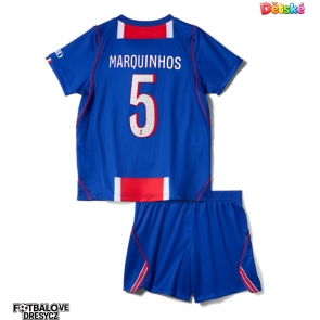 Paris Saint-Germain Marquinhos #5 Dětské Domácí dres komplet 2026-27 Krátký Rukáv (+ trenýrky)